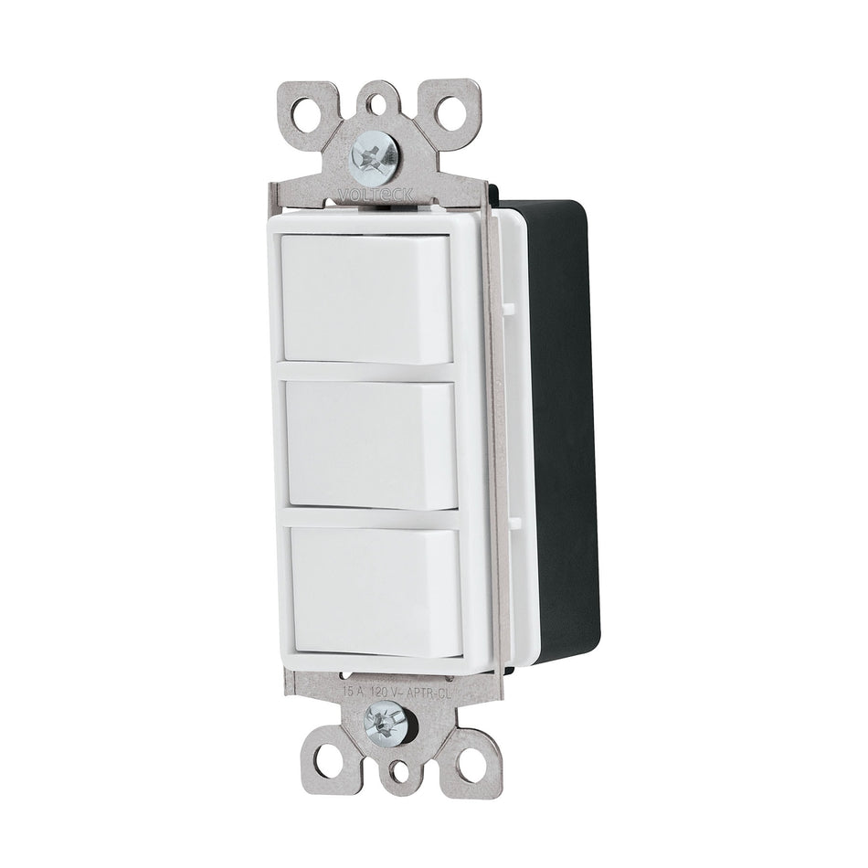 Interruptor triple, línea Classic, Volteck Caja con 5, 46007