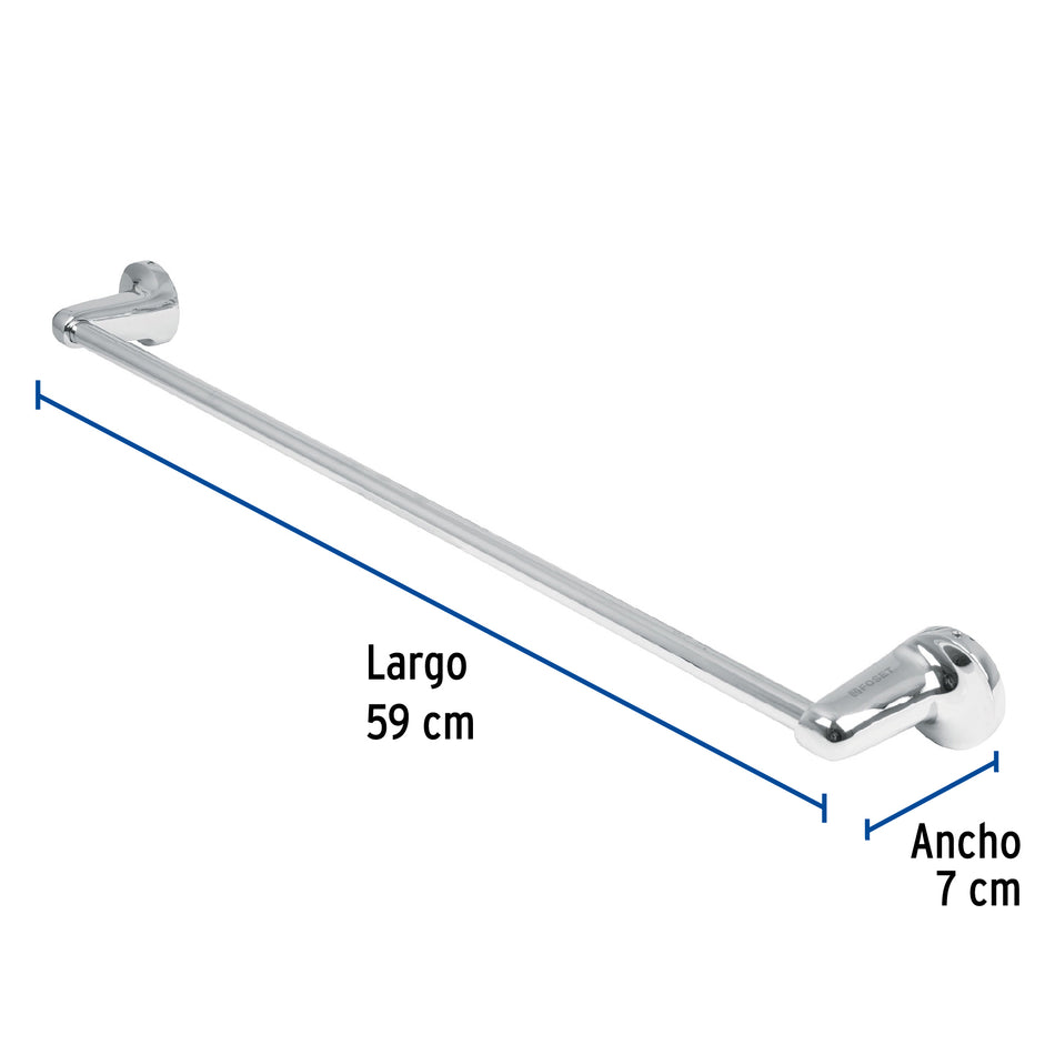 Toallero con barra de acero inoxidable, Foset Aqua Caja con 6, 49405