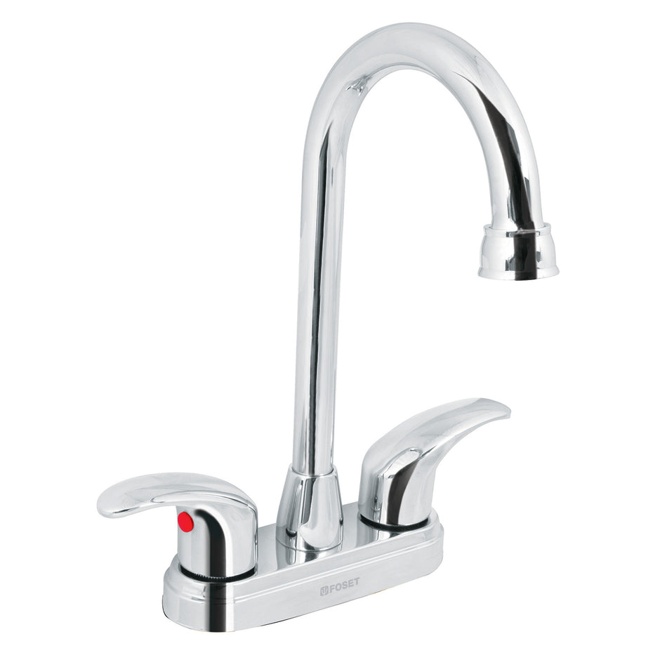 Mezcladora lavabo 4' cromo, tipo bar, palanca, AQUA Caja con 2, 49691