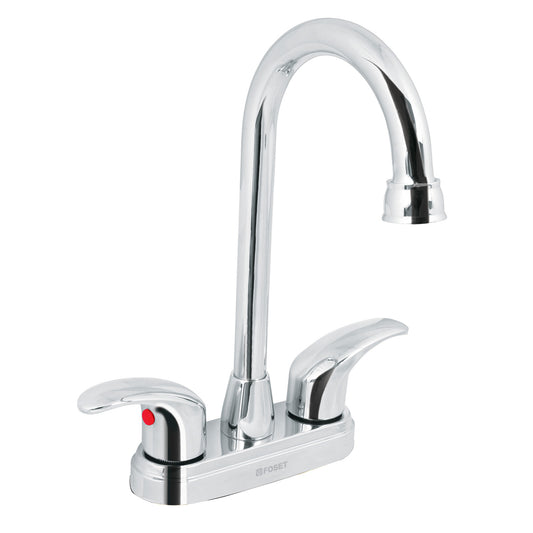 Mezcladora lavabo 4' cromo, tipo bar, palanca, AQUA Caja con 2, 49691