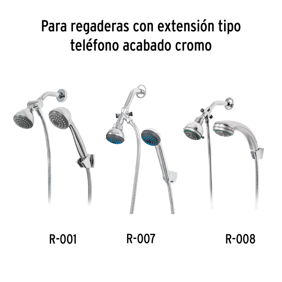 Soporte a pared, cromo, Foset Riviera, 49956