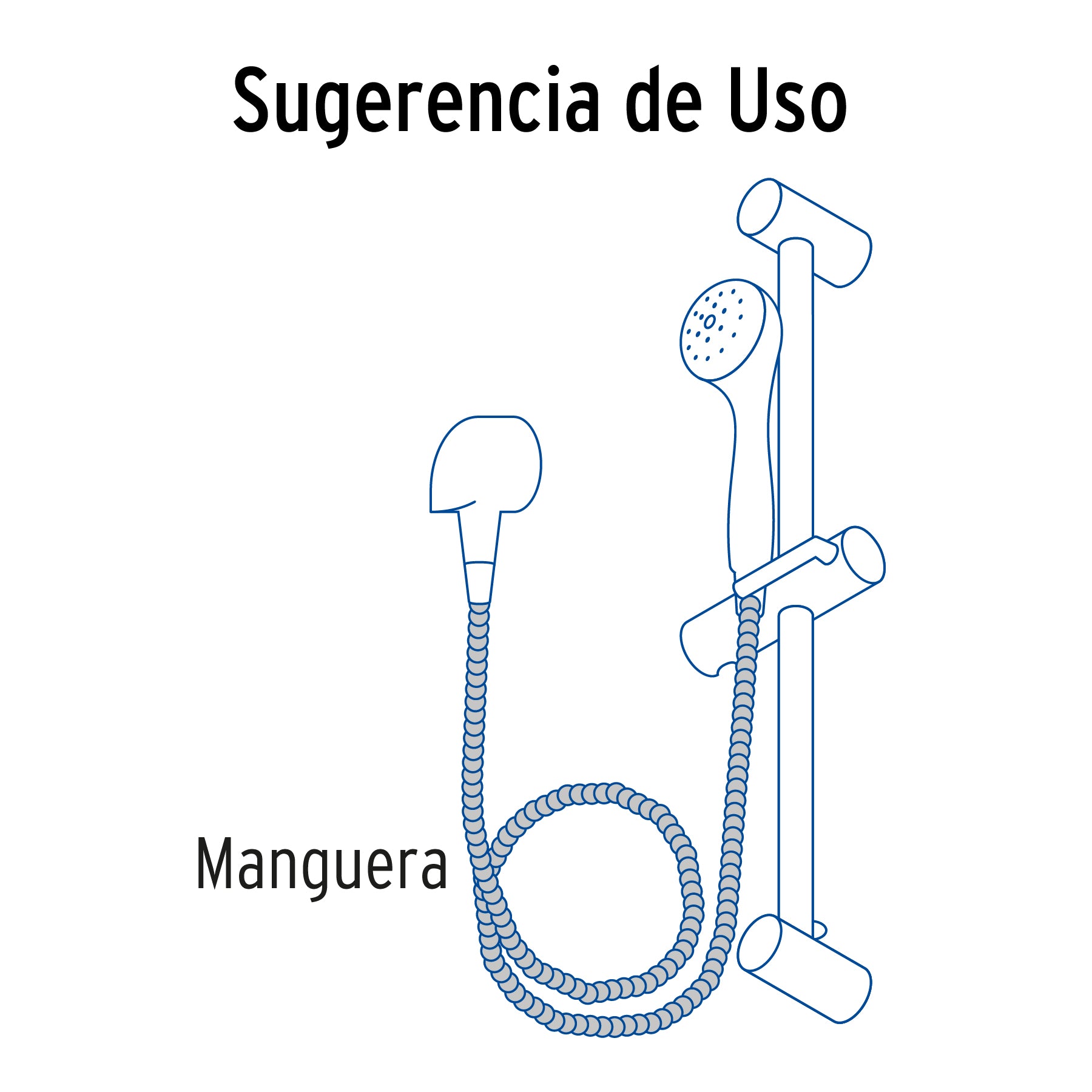 Manguera plástica de 1.5 m para regadera, Foset Aqua, 45095