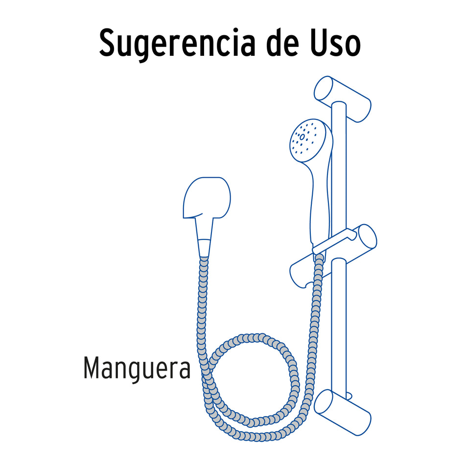 Manguera plástica de 1.5 m para regadera, Foset Aqua Caja con 2, 45095