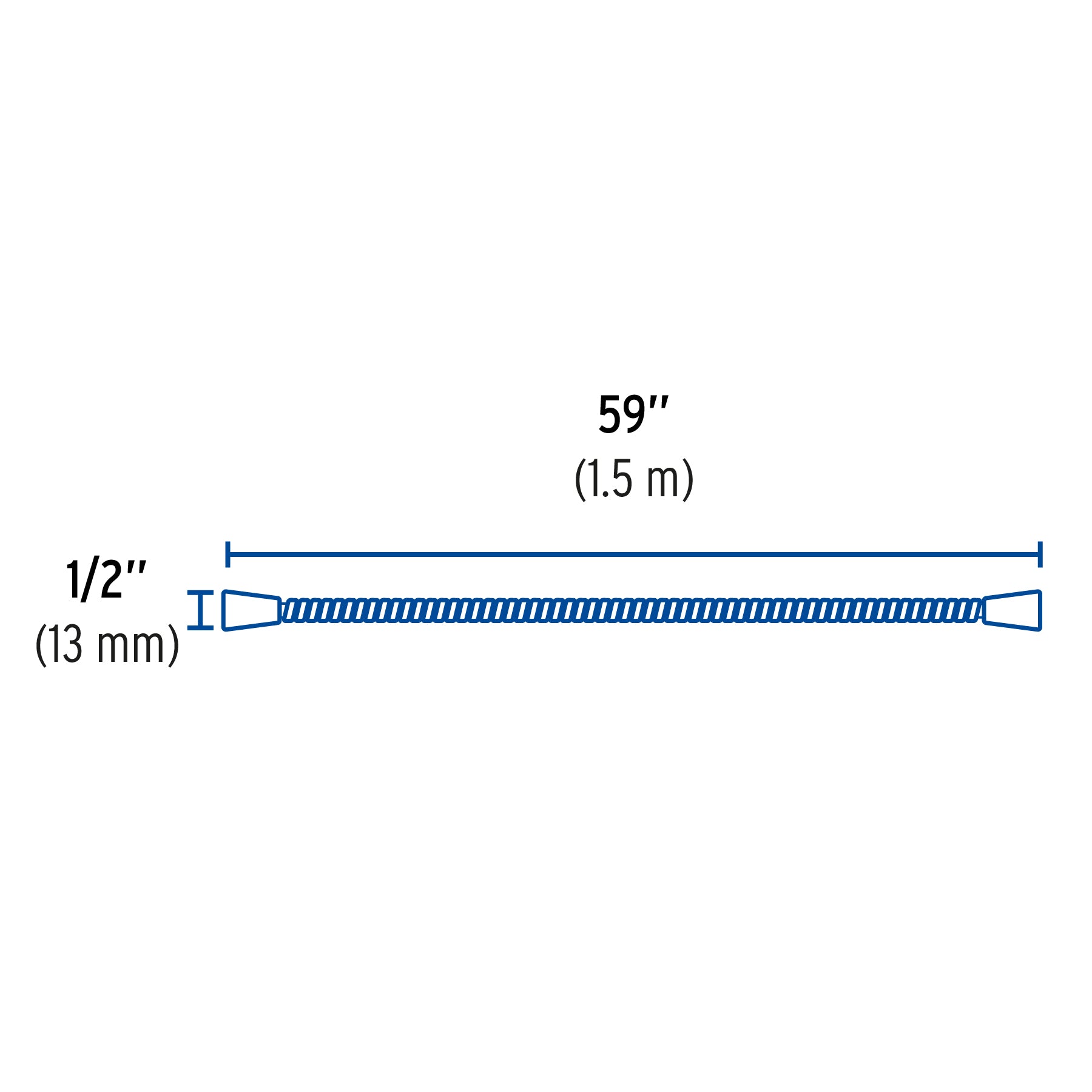 Manguera plástica de 1.5 m para regadera, Foset Aqua, 45095