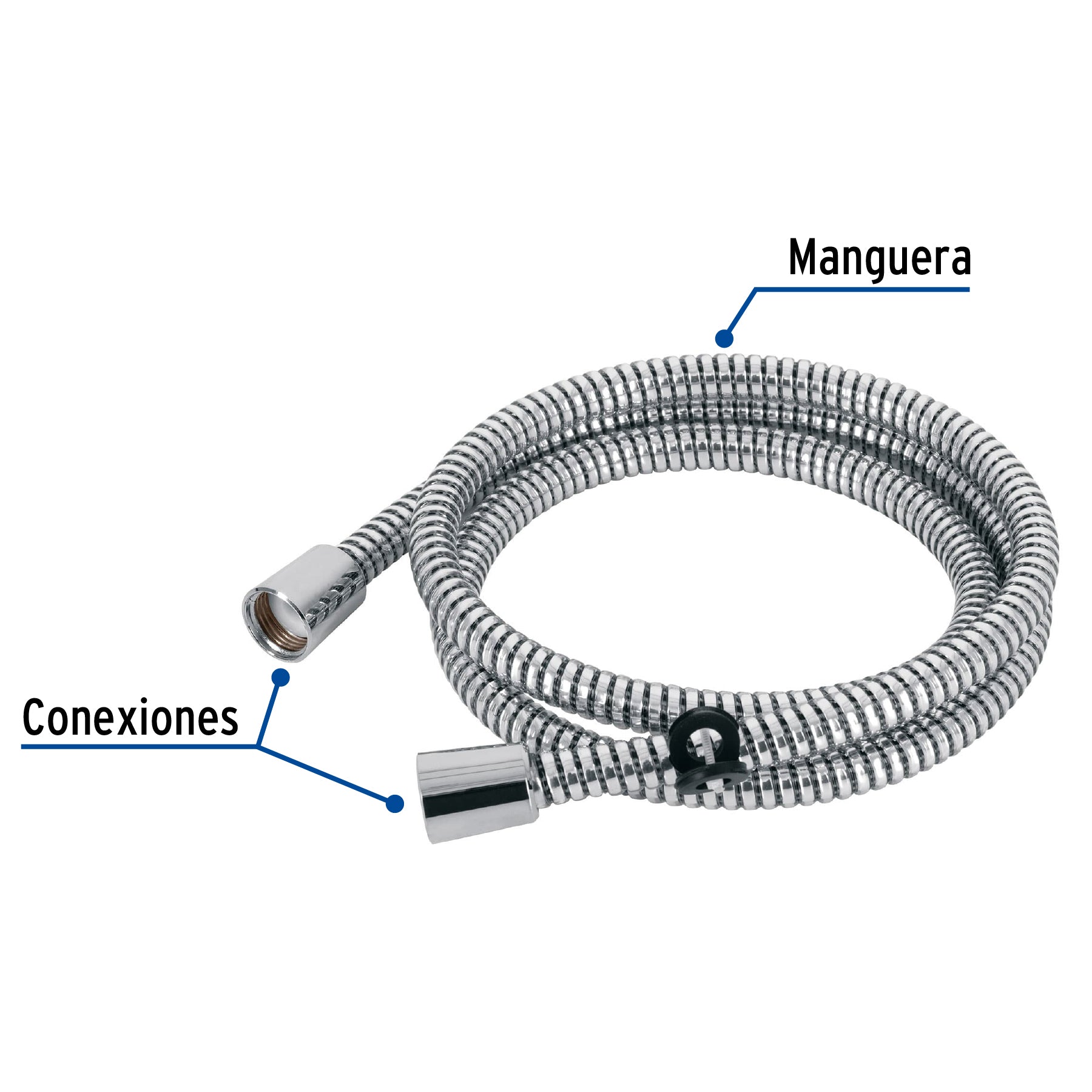 Manguera plástica de 1.5 m para regadera, Foset Aqua, 45095