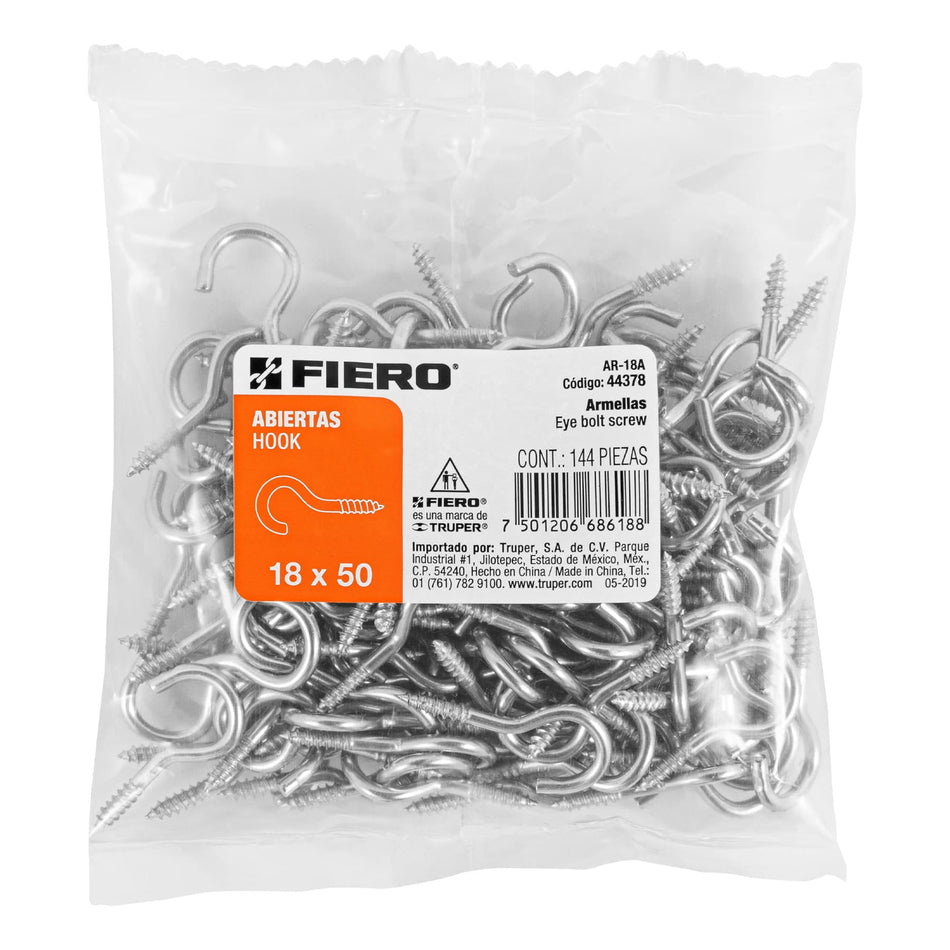 Bolsa con 144 armellas abiertas de 18 x 50, Fiero Caja con 6, 44378