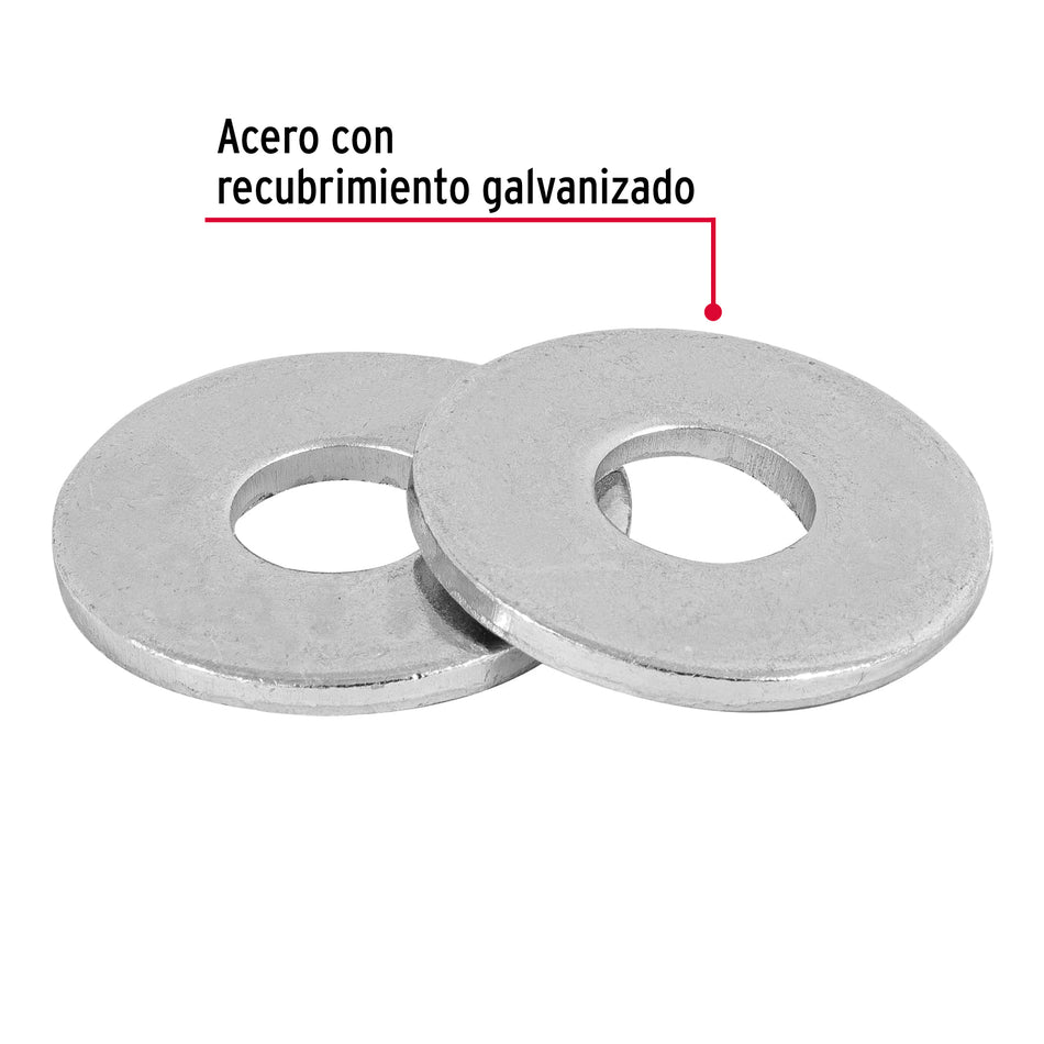 Blíster con 6 arandelas planas de 1/2', Fiero Caja con 12, 40754