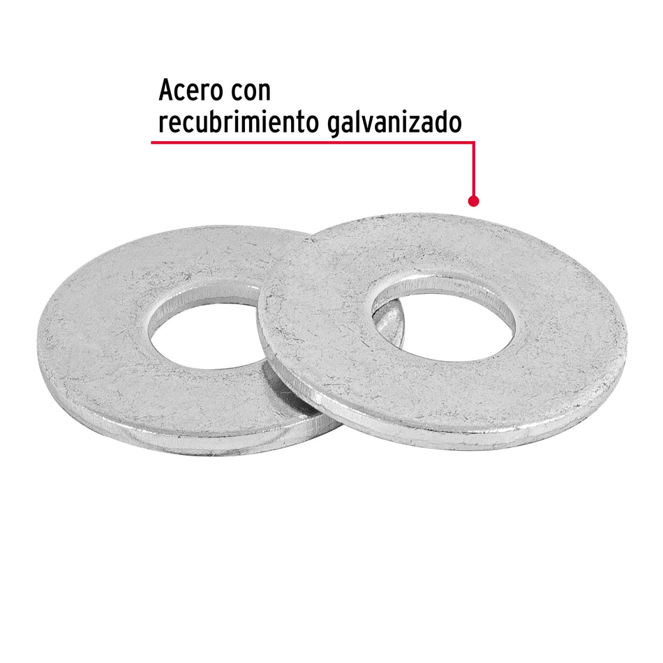 Blíster con 14 arandelas planas de 3/8', Fiero Caja con 12, 40753