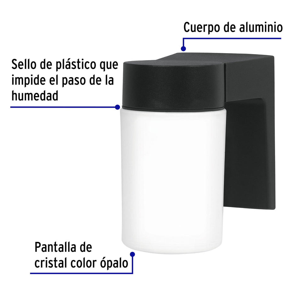Arbotante de pared tipo vaso, lámpara no incluida, Volteck, 47287