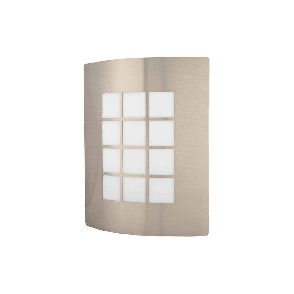 Arbotante decorativo cuerpo acero inox, lámpara no incluida, 47390