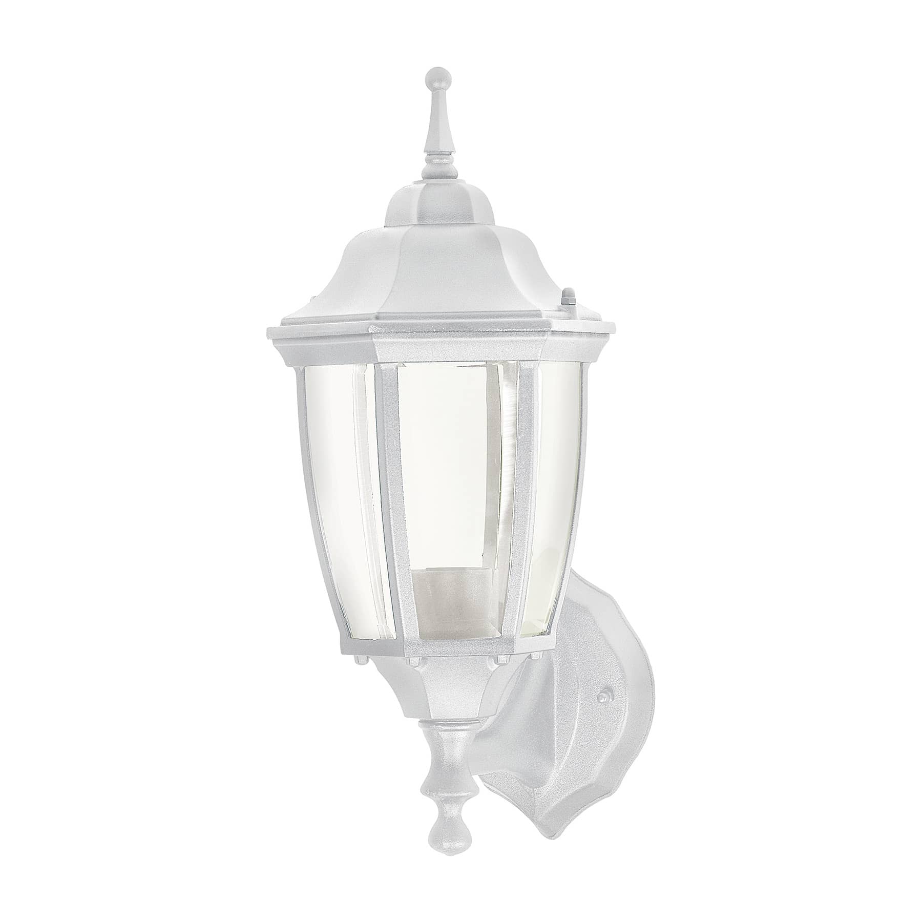 Arbotante tipo farol tradicional soportado p/exterior blanco, 47288