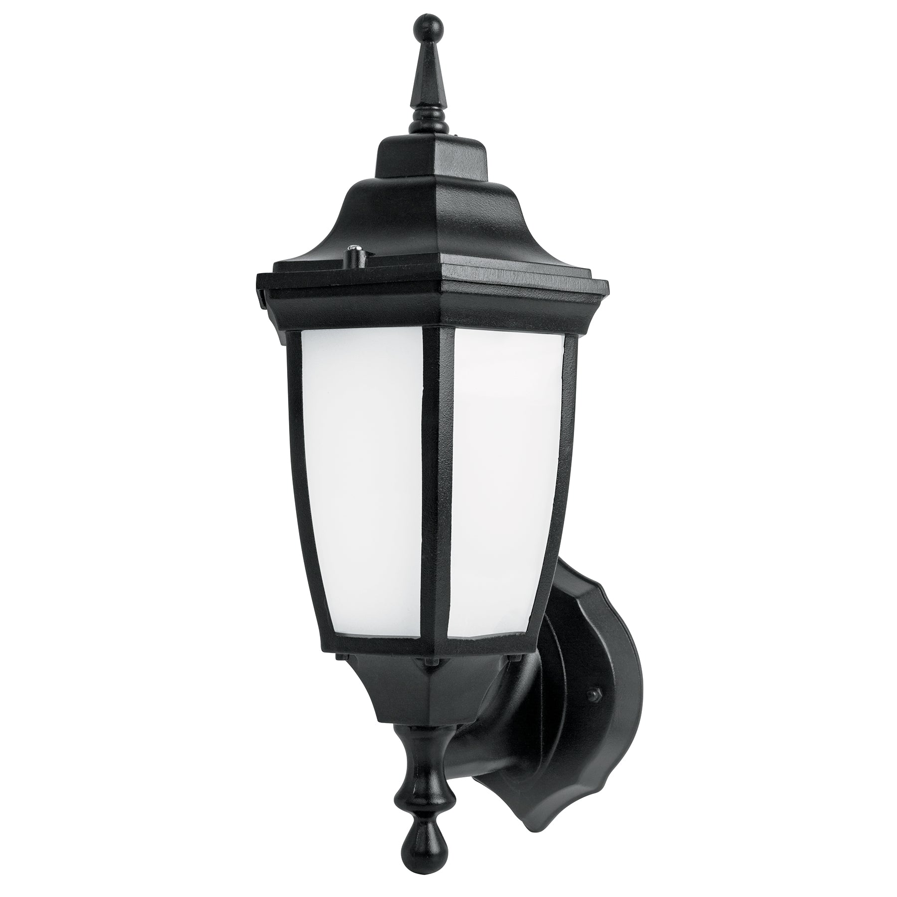 Arbotante de LED 8 W tipo farol soportado negro, Volteck, 46341