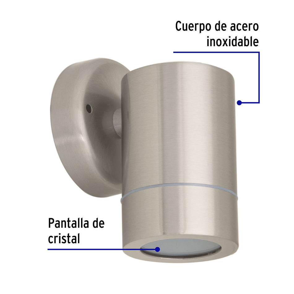 Arbotante de acento 1 spot satín, lámpara no incluida, 47392