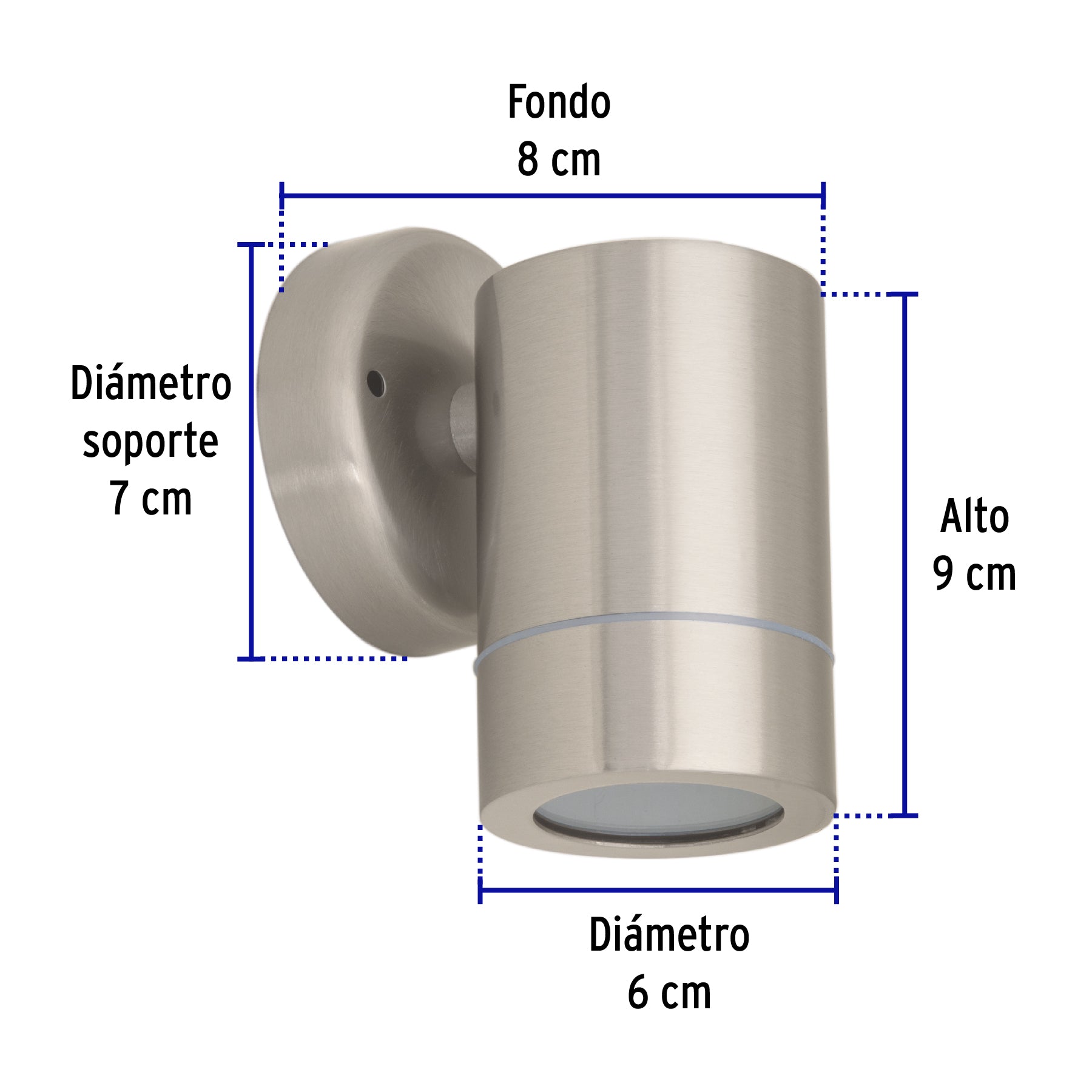 Arbotante de acento 1 spot satín, lámpara no incluida, 47392