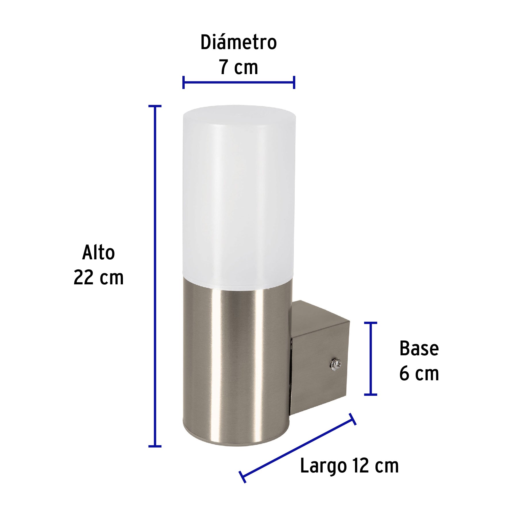 Arbotante decorativo de LED 5 W 1 spot luz cálida, Volteck, 46128