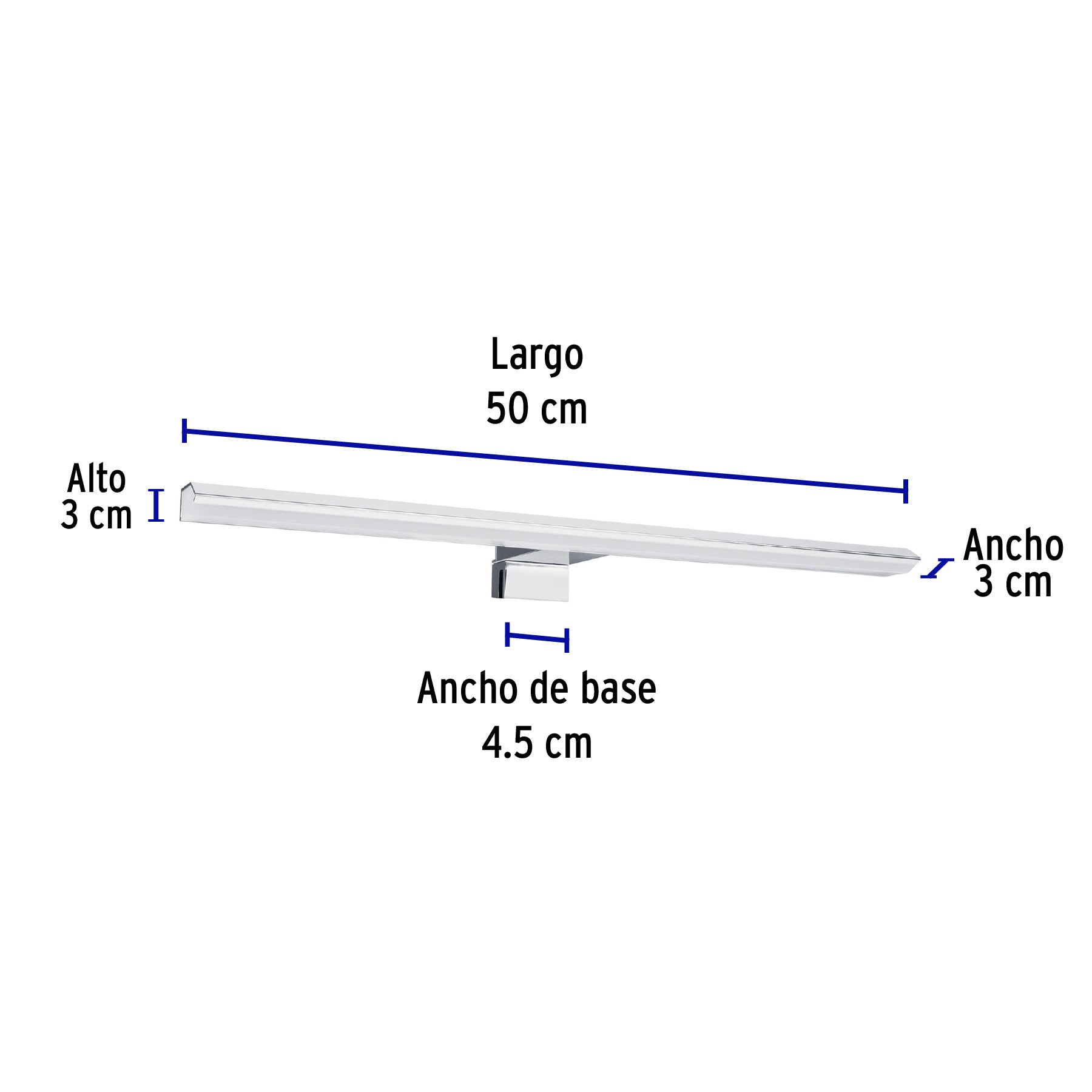 Arbotante decorativo de LED 10 W tipo barra para baño, 46347