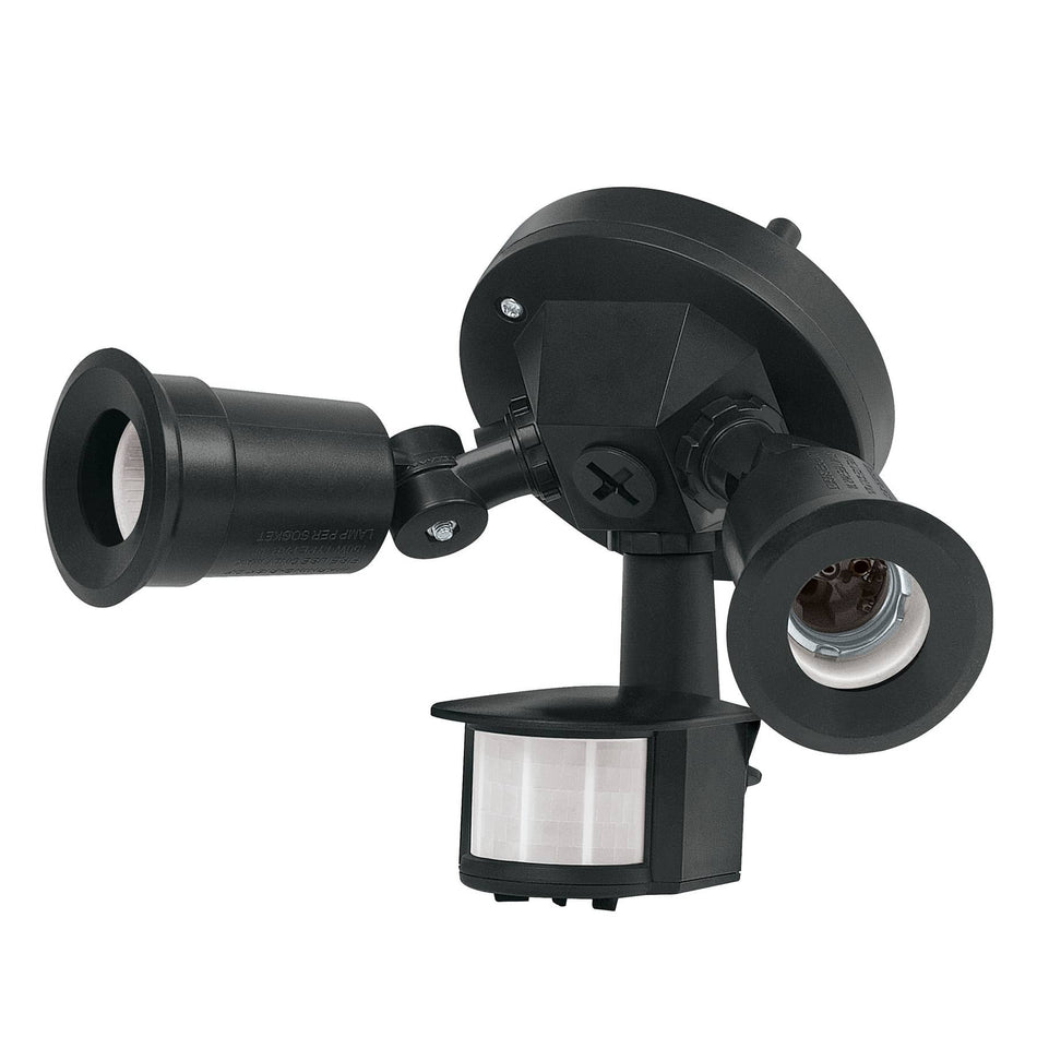 Arbotante negro c/sensor movimiento, lámparas no incluidas, 47275