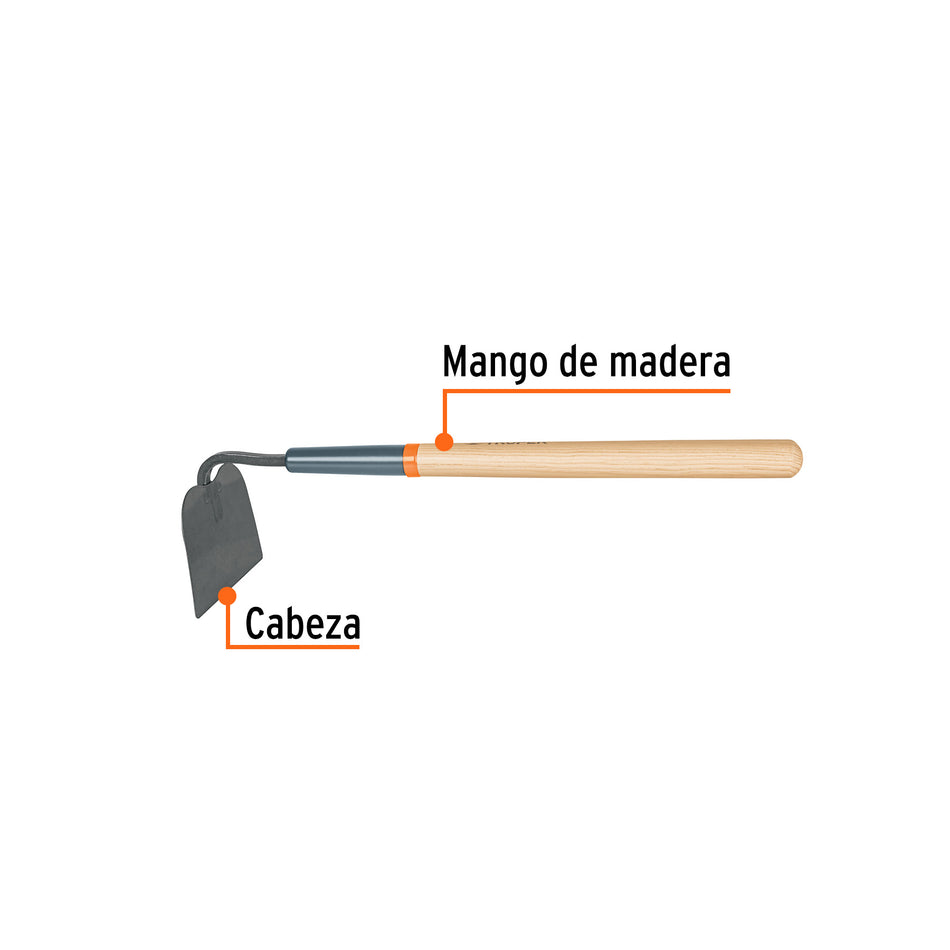 Azadón jardinero, tomatero corto, mango 18', Truper Caja con 6, 10562