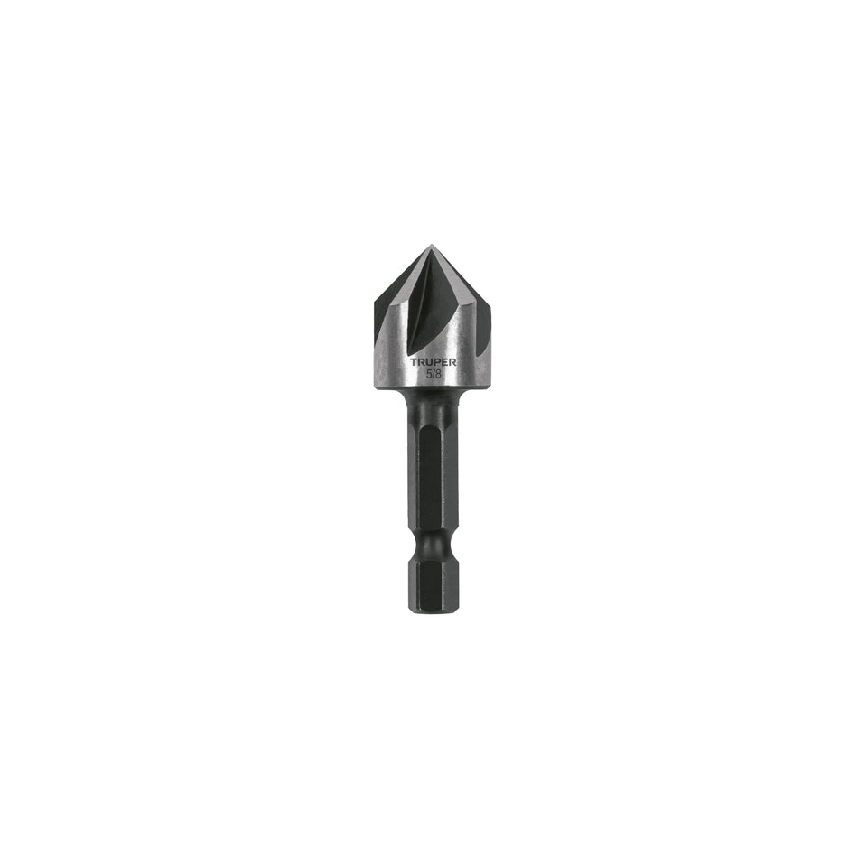 Avellanador HSS cambio rápido 5/8', Truper Caja con 4, 102381