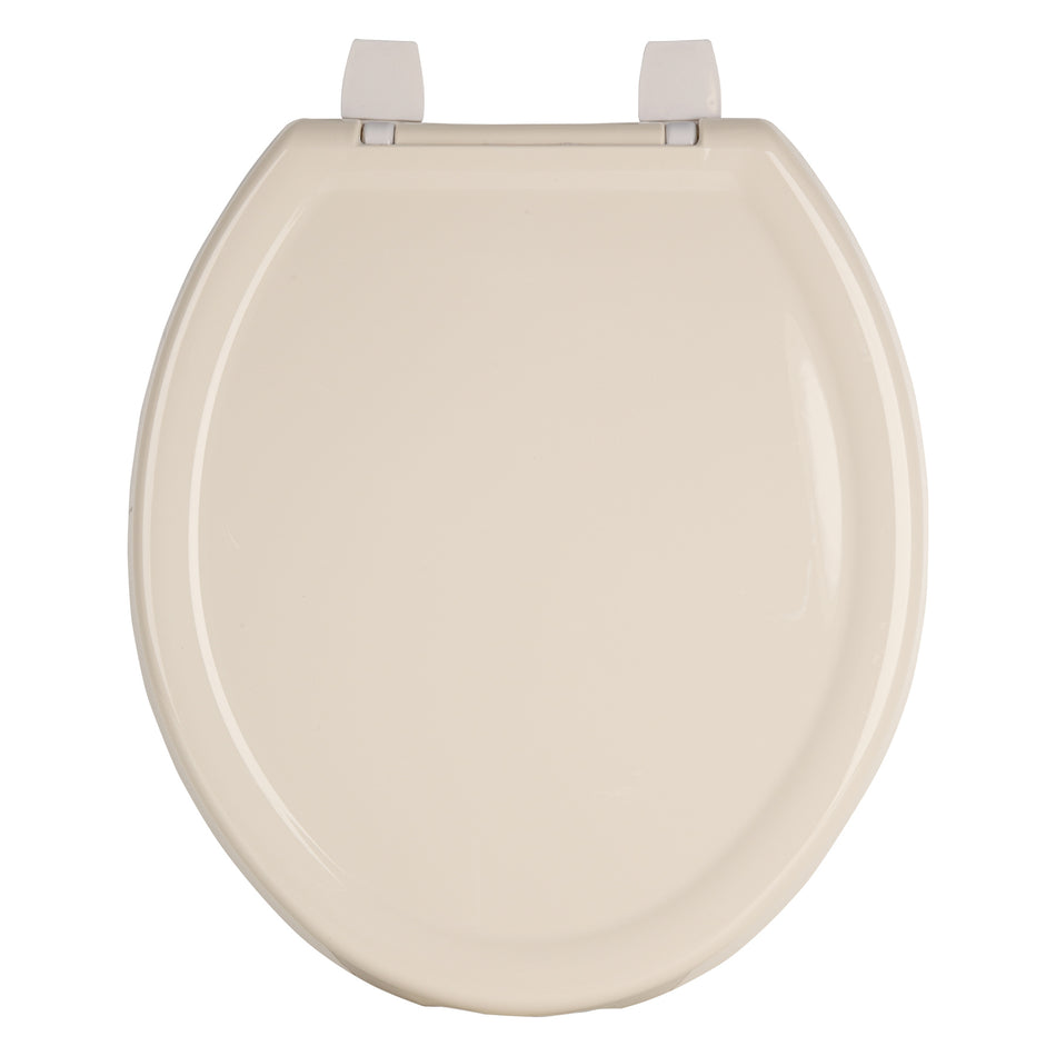 Asiento redondo ligero con tapa para WC, hueso, FOSET BASIC Caja con 5, 40242