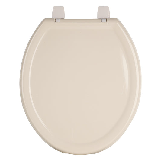 Asiento redondo ligero con tapa para WC, hueso, FOSET BASIC Caja con 5, 40242