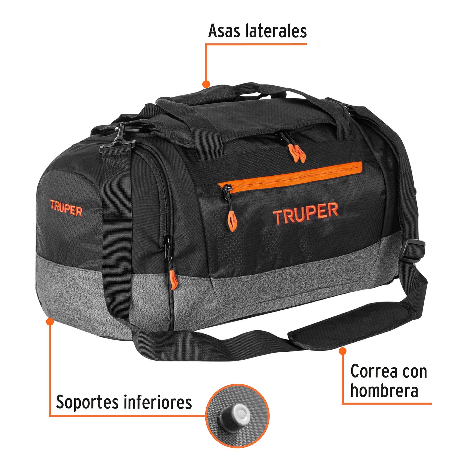 Maleta deportiva 55 cm, Truper, 61095