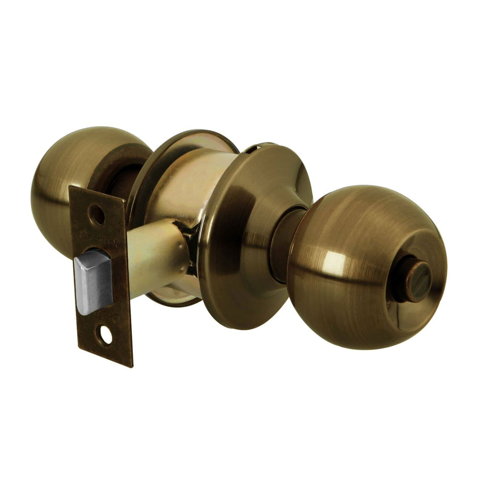 Cerradura esfera cilíndrico, baño, antiguo, blíster, Basic Caja con 3, 28055