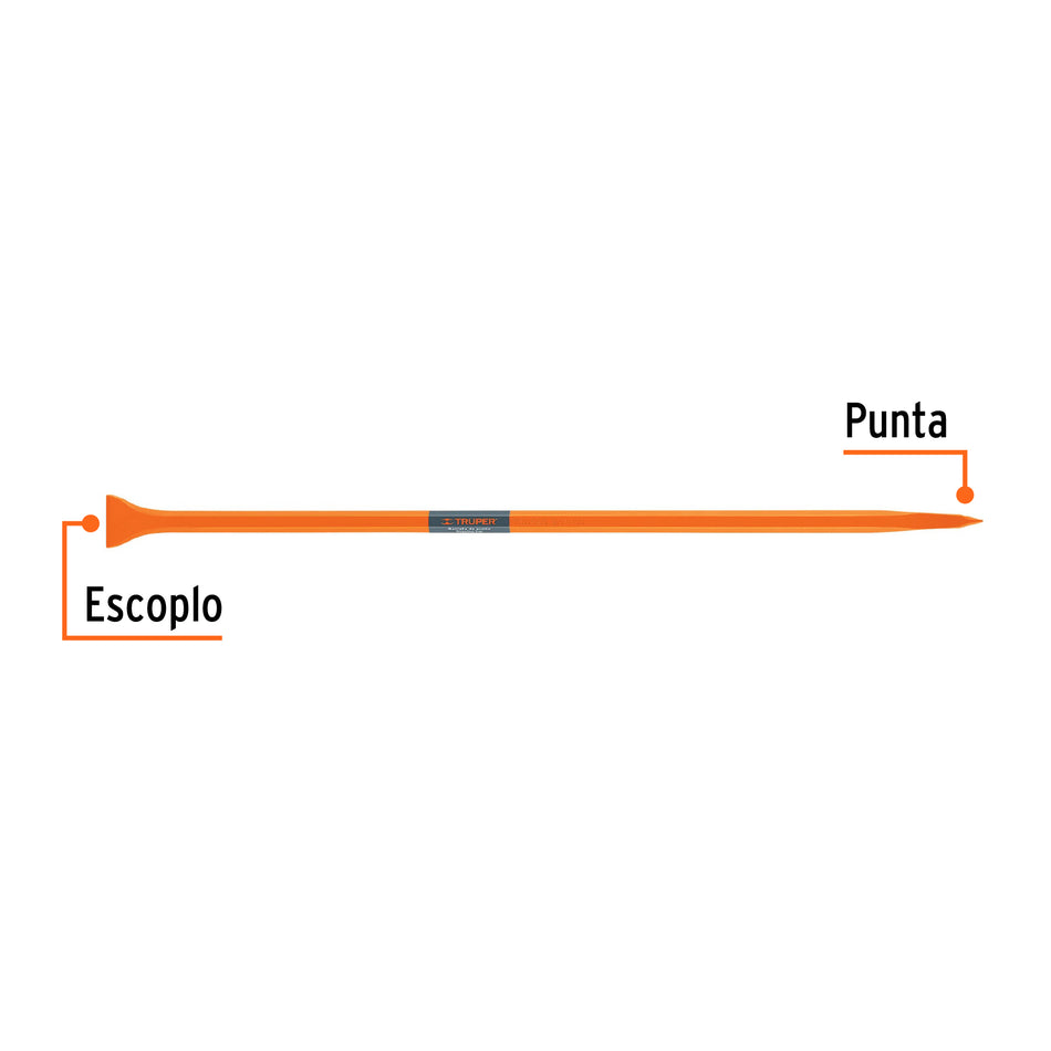 Barreta de punta de 7/8' x 100 cm, escoplo 60 mm, Truper Caja con 2, 10750
