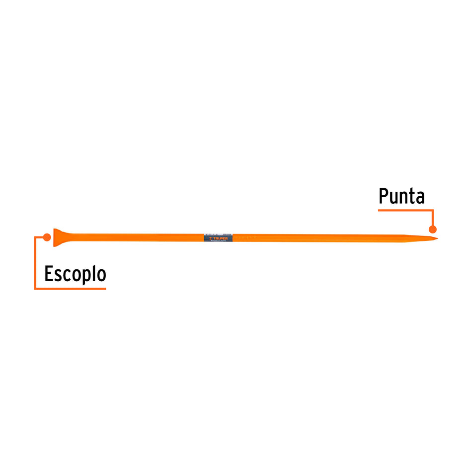 Barreta de punta de 1'x150 cm, escoplo 72 mm,Truper, 10756