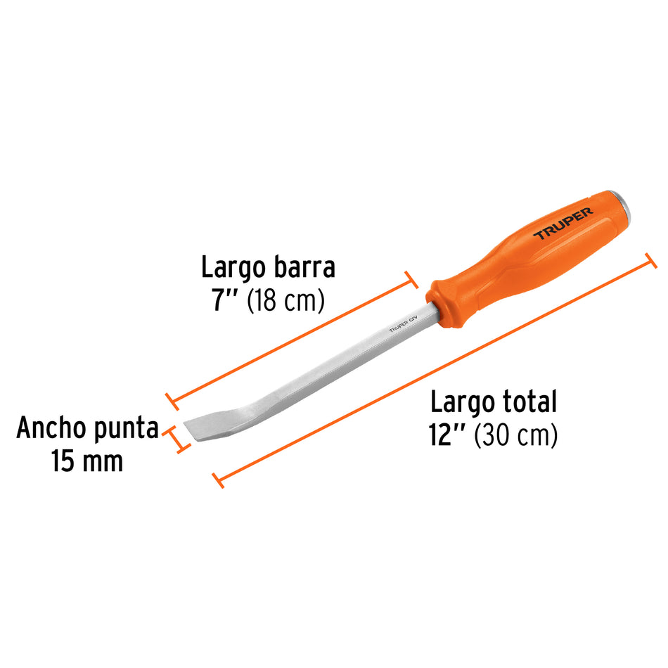Barra de palanca de 12', Truper Caja con 4, 101049