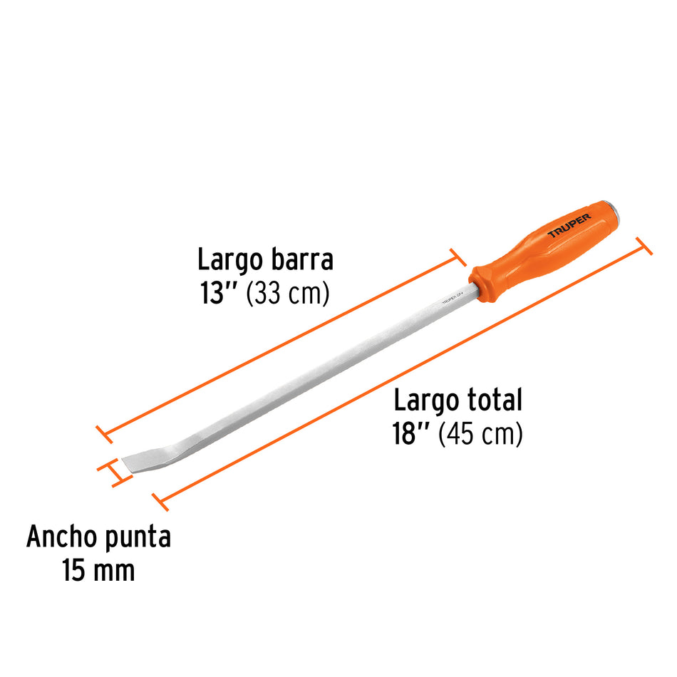 Barra de palanca de 18', Truper Caja con 4, 101060