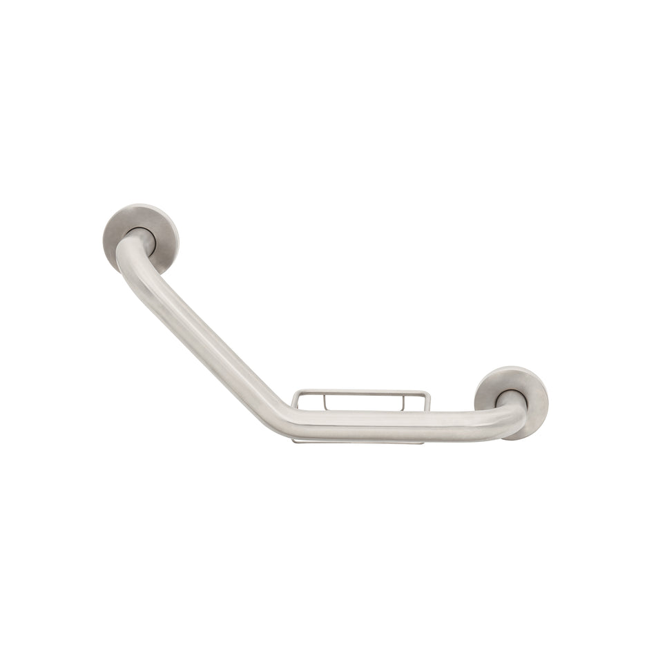 Barra angular con jabonera, acero inox, 1-1/4' x 40cm, Foset, 46888