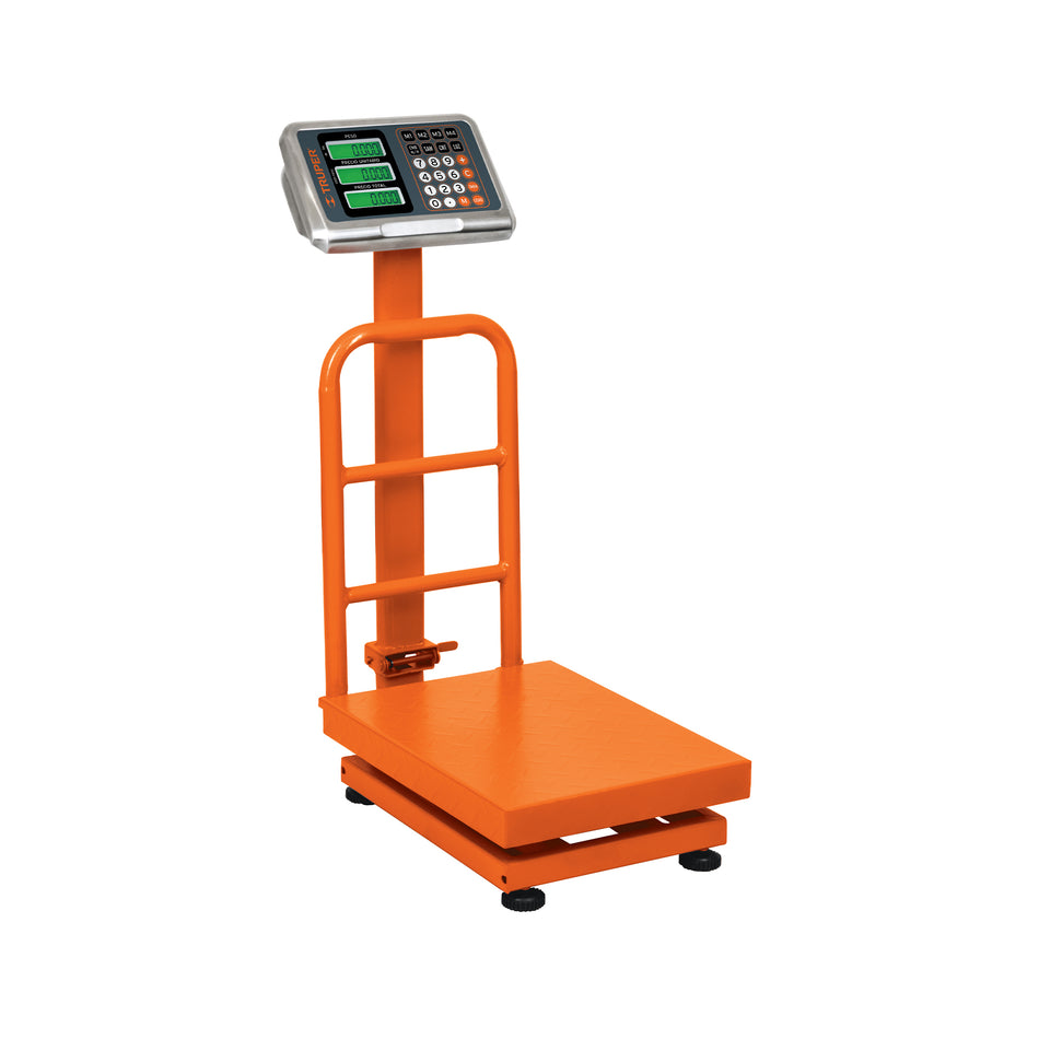 Báscula electrónica de plataforma, plegable, 100 kg, Truper, 15729