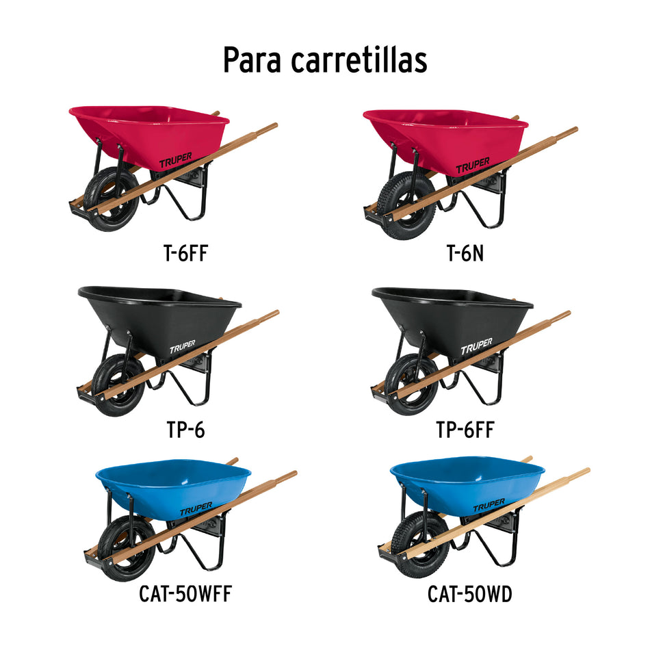 Bastidor de madera 39x42 mm para carretillas TRUPER Caja con 6, 19322