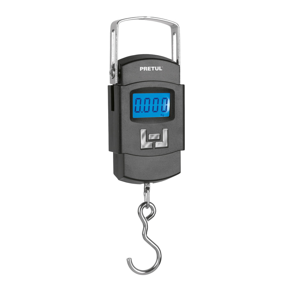 Báscula electrónica colgante, de pilas, 50 kg, Pretul Caja con 3, 28180