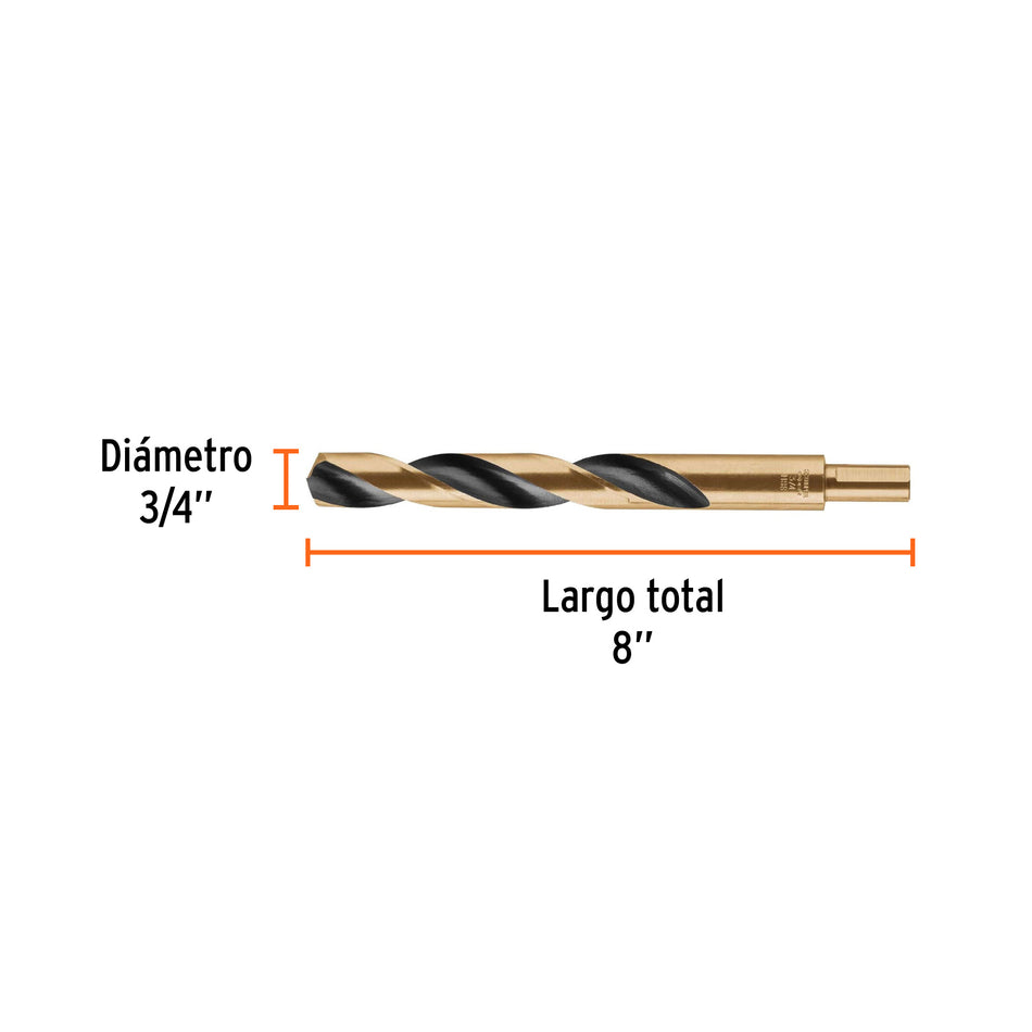 Broca HSS 3/4' Trugold para metal, Truper Expert, 11172