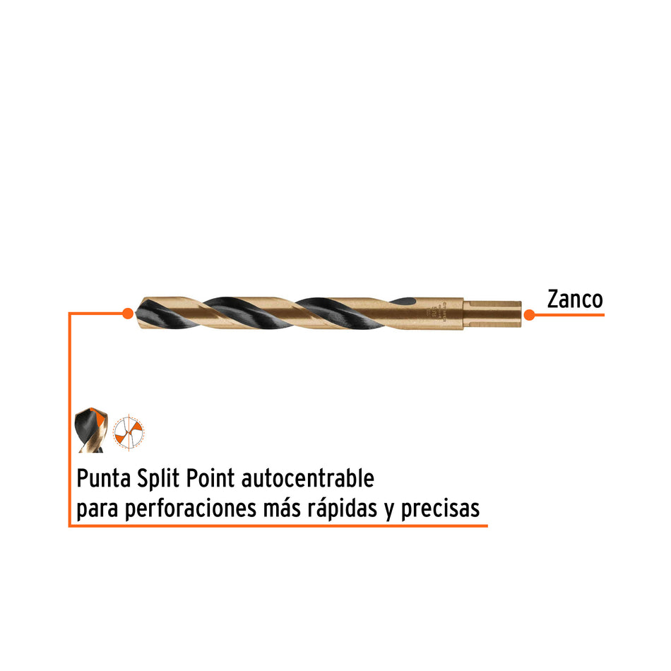Broca HSS 5/8' Trugold para metal en blíster, Expert Caja con 5, 12751