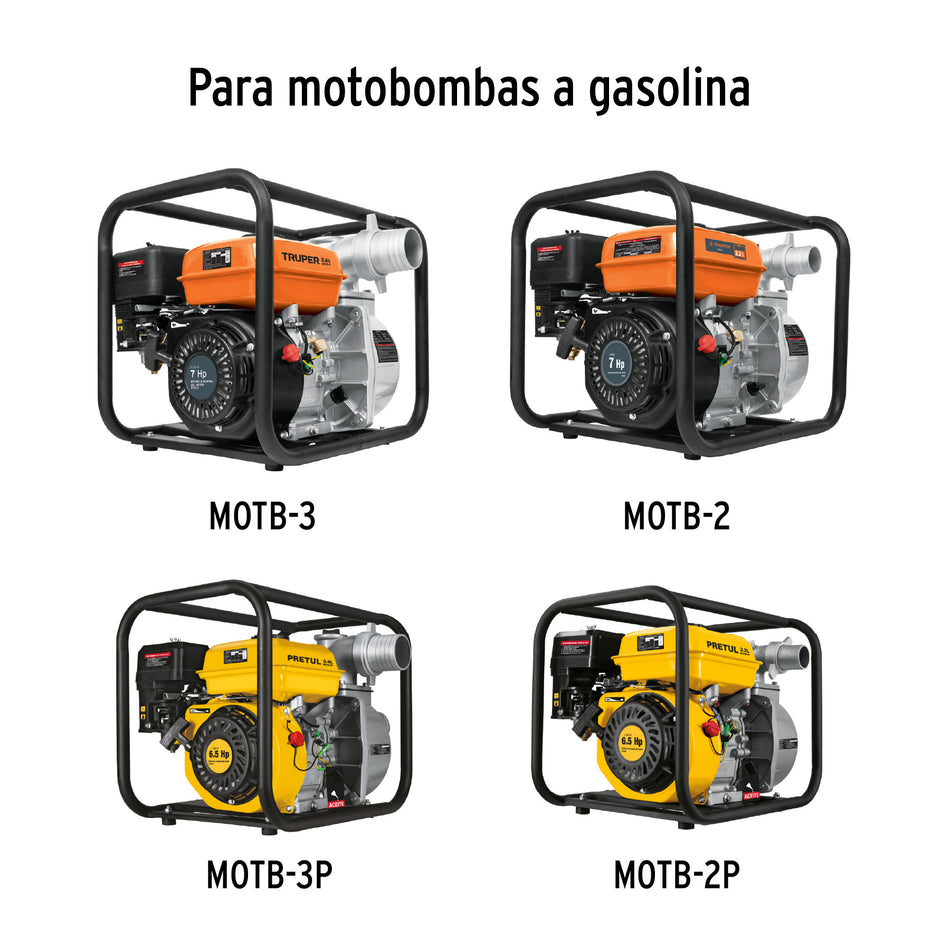 Kit de bayoneta y empaque para motobomba, Truper, 101137