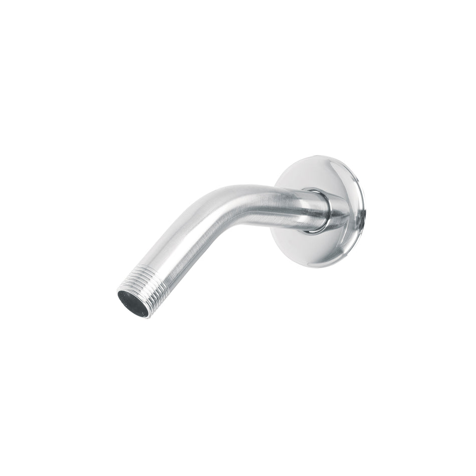 Brazo de acero cromado y chapetón de acero inox p/regadera Caja con 6, 49378