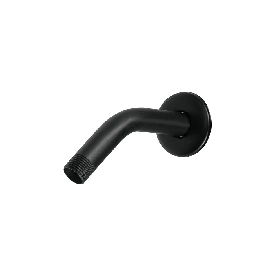 Brazo corto con chapetón para regadera, negro mate, Aqua Caja con 6, 47647