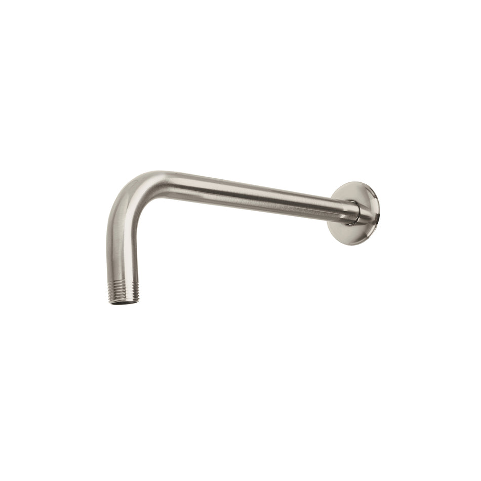 Brazo recto con chapetón para regadera, 30 cm, satín, Foset Caja con 6, 47648