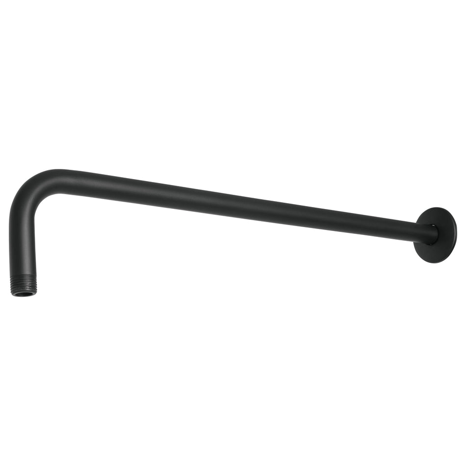 Brazo recto 50 cm con chapetón para regadera, negro mate Caja con 2, 47754