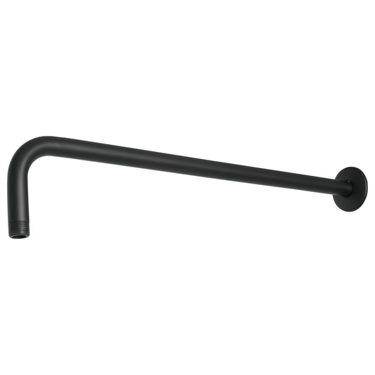 Brazo recto 50 cm con chapetón para regadera, negro mate Caja con 2, 47754