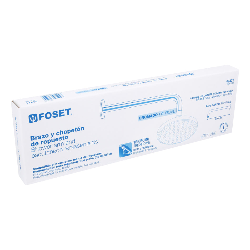 Brazo y chapetón de repuesto para regadera, 30 cm, Element, 49471