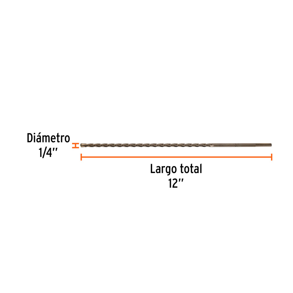 Broca para concreto de 1/4 x 12', Truper Caja con 10, 11209