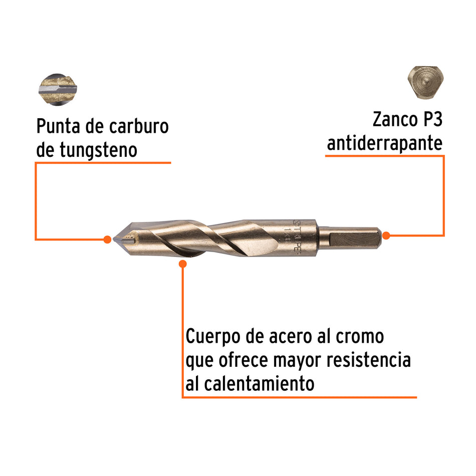 Broca para concreto de 1 x 6', Truper, 11254