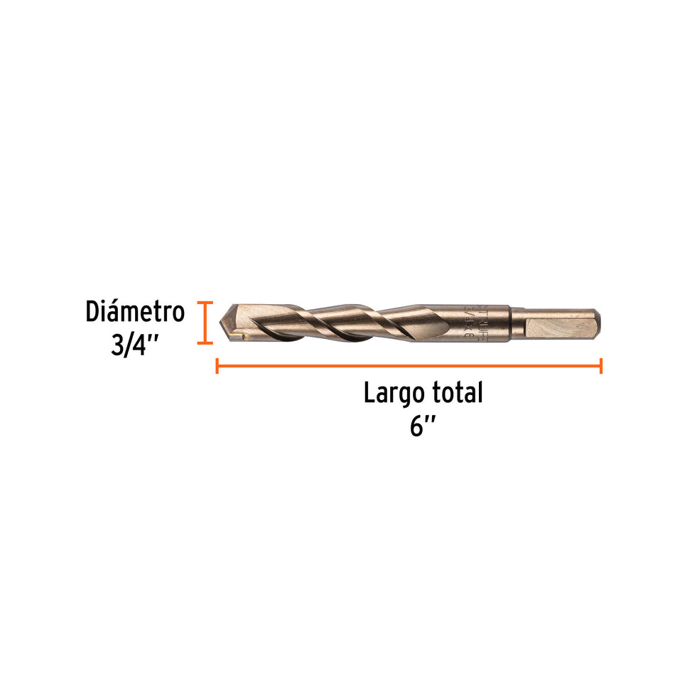 Broca para concreto de 3/4 x 6', Truper, 11242