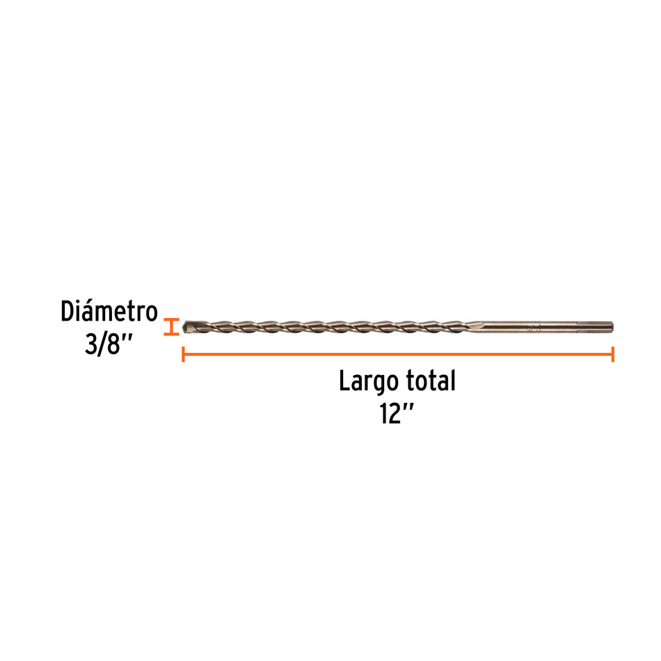 Broca para concreto de 3/8 x 12', Truper Caja con 10, 11227