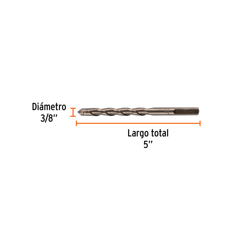 Broca para concreto de 3/8 x 5', Truper Caja con 10, 11221