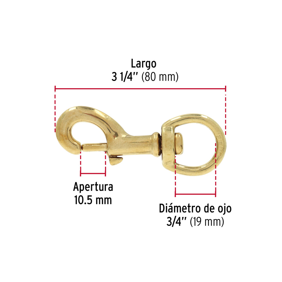 Bandola destorcedora de latón 3/4', Fiero Caja con 12, 44046